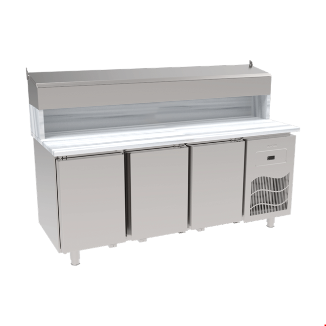 SGM190 - 3 Door Pizza Preparation Unit with Marble Top