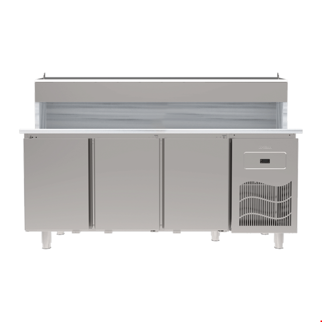 SGM190 - 3 Door Pizza Preparation Unit with Marble Top