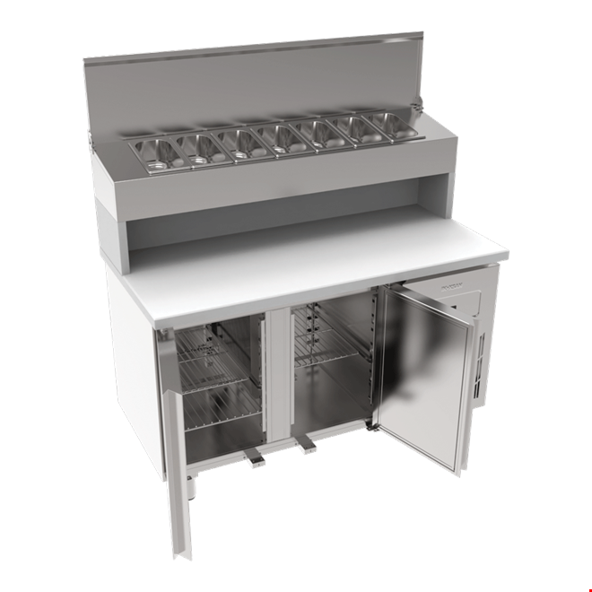 SGP140S - Polyethylene Top 2 Doors Pizza Refrigeretor