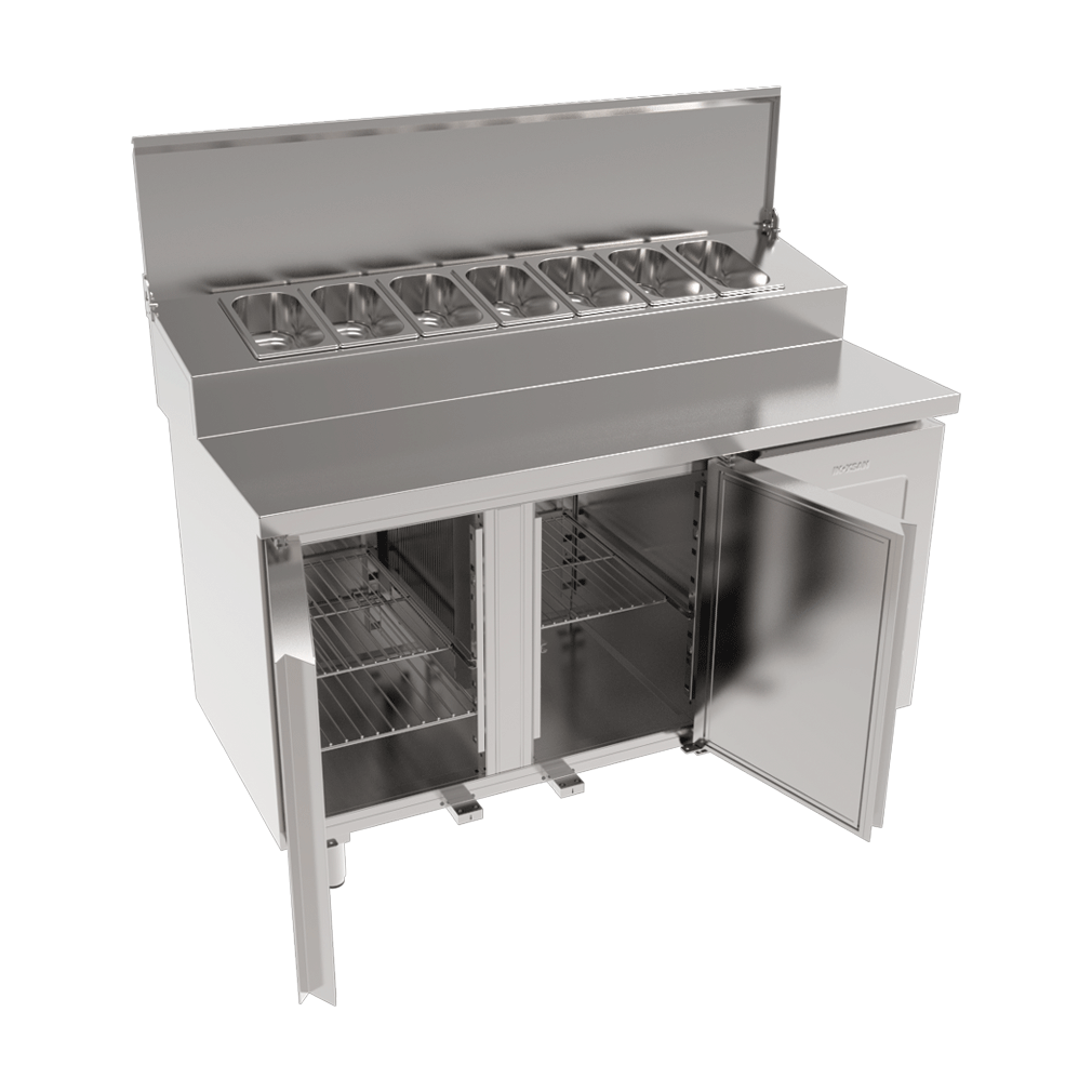 SGT140S - Stainless Steel Top Table 2 Doors Pizza Units