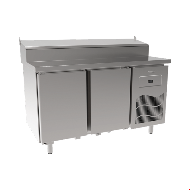 SGT140R - Stainless Steel Top Table 2 Door Pizza Refrigeretor