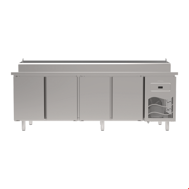 SGT240R - Stainless Steel Top Table 4 Door Pizza Refrigeretor