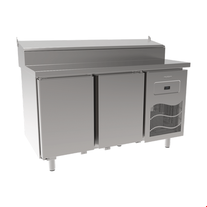 SGT140RS - Stainless Steel Top Table 2 Door Pizza Refrigeretor