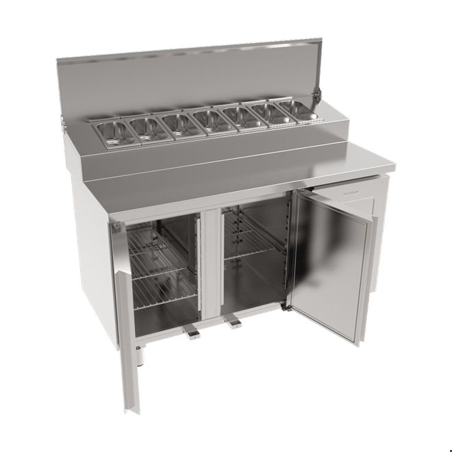 SGT140RS - Stainless Steel Top Table 2 Door Pizza Refrigeretor