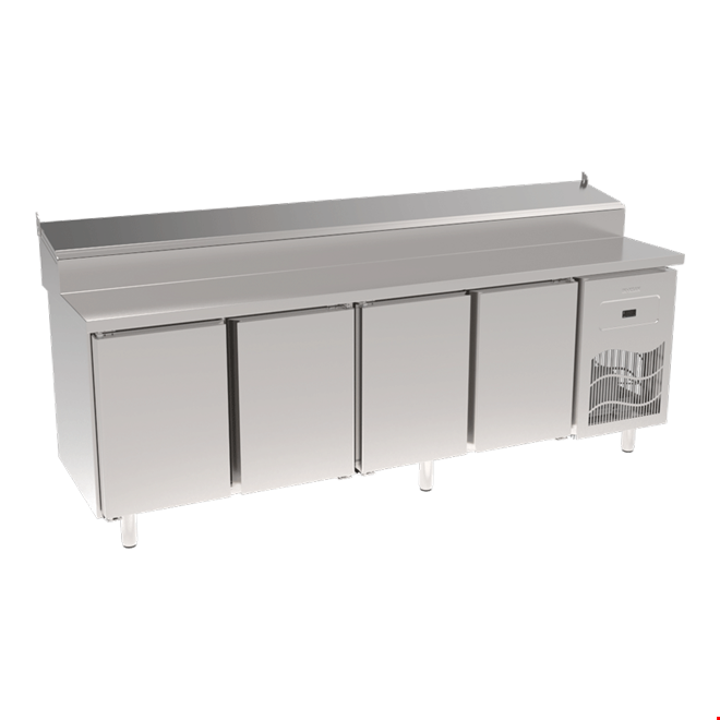 SGT240RS - Stainless Steel Top Table 4 Door Pizza Refrigeretor