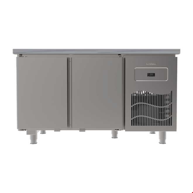 SBM140S - 2 Door Bench Type Refrigerator with Marble Top