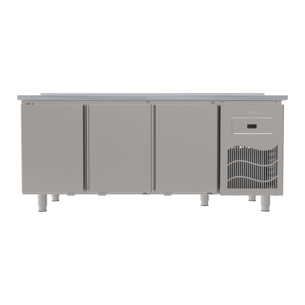 SBM190 - 3 Door Bench Type Refrigerator with Marble Top