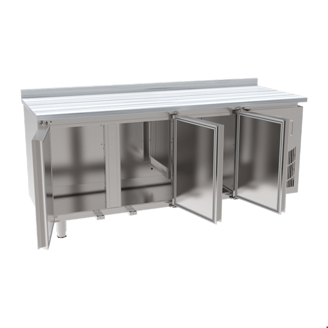 SBM196 - 3 Door Bench Type Refrigerator with Marble Top