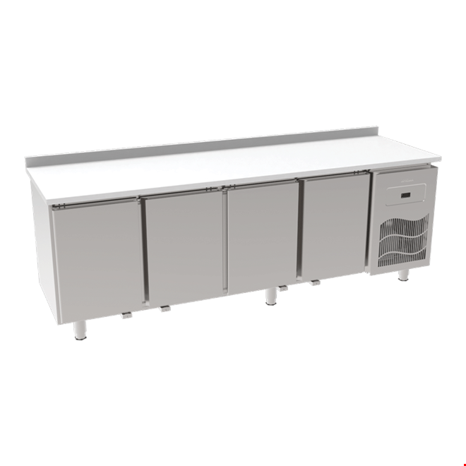 SBP246R - Polietilen Tablalı 4 Kapılı Tezgah Tipi Buzdolabı