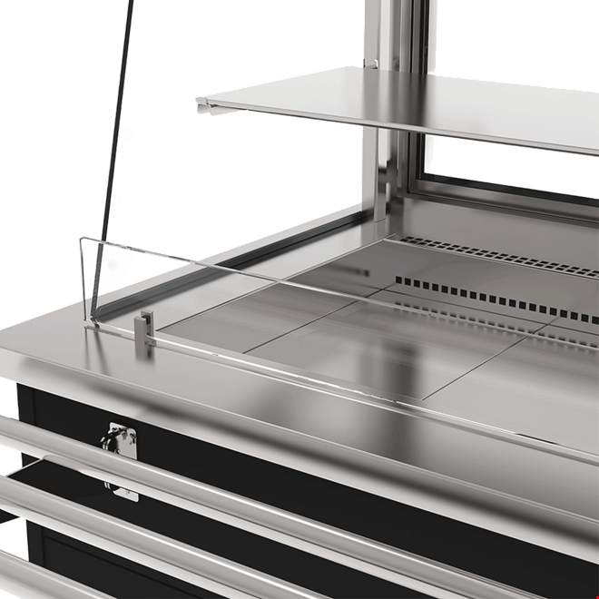 GV4 - Cold Display Unit, Open Front, 2 Shelves